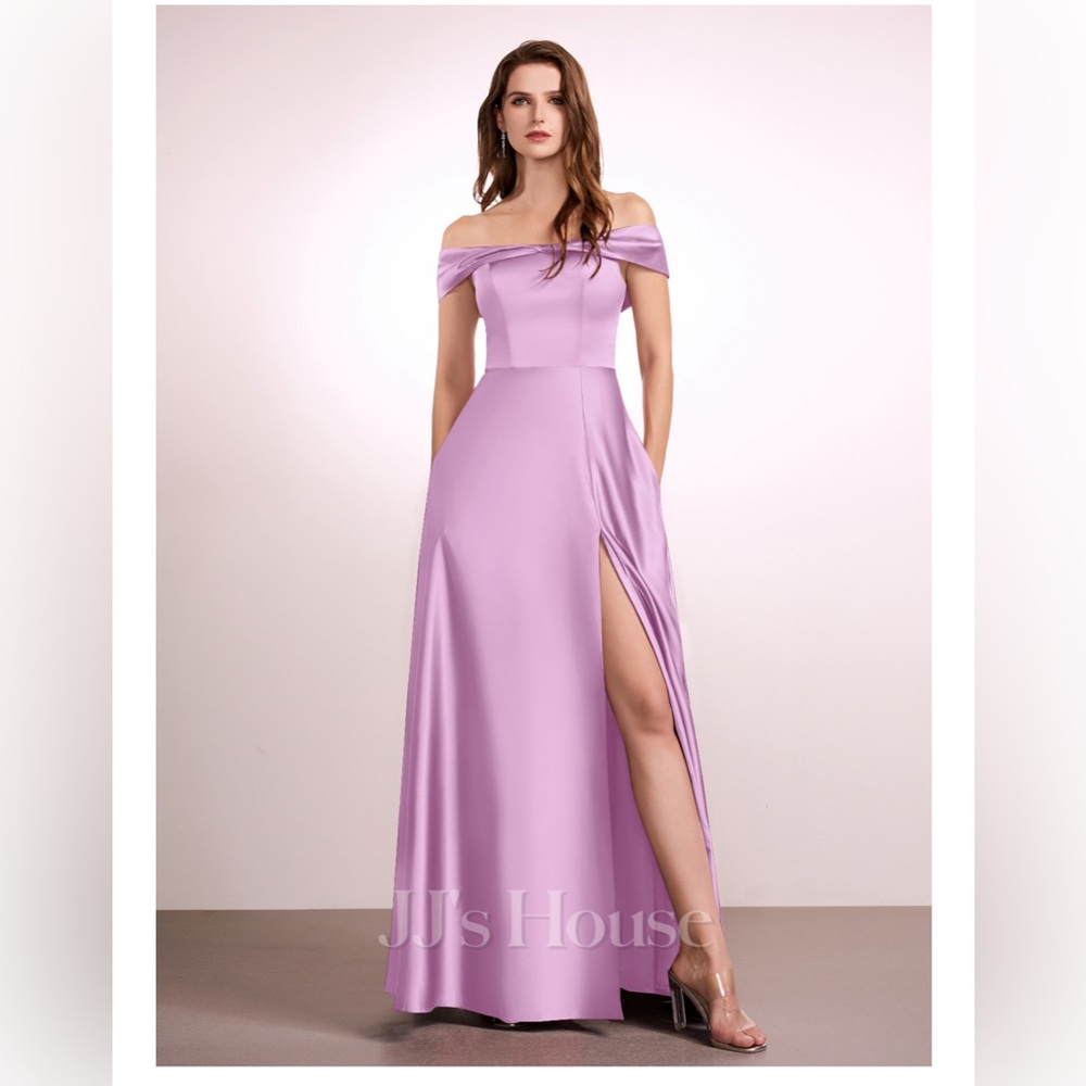 JJs House Off-Shoulder Lilac Maxi Dress